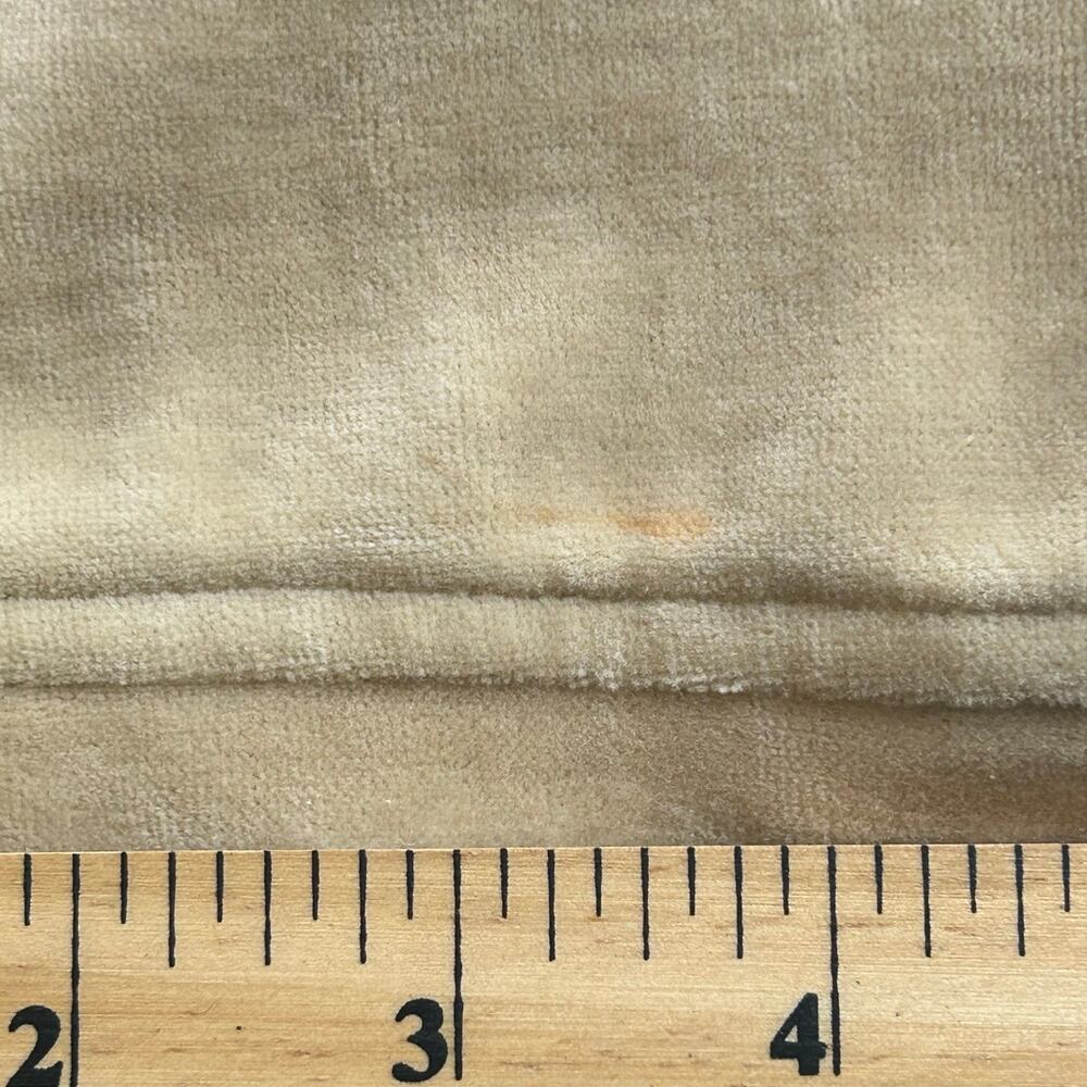 St. John Sport VTG beige gold velour full zip hooded lounger jacket size XL - Picture 14 of 14